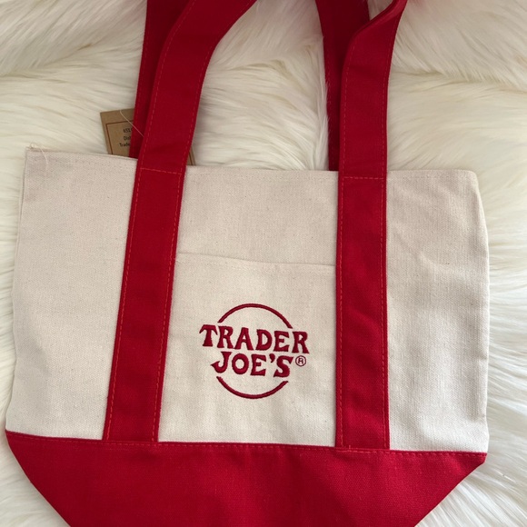 Trader Joes Mini Red Tote - Picture 2 of 2